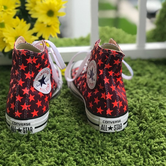 Converse Ctas HI Star Repeat Burgundy W AUTHENTIC - Picture 4 of 6